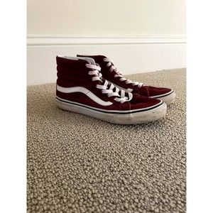 Maroon Suede Sk8-hi Vans